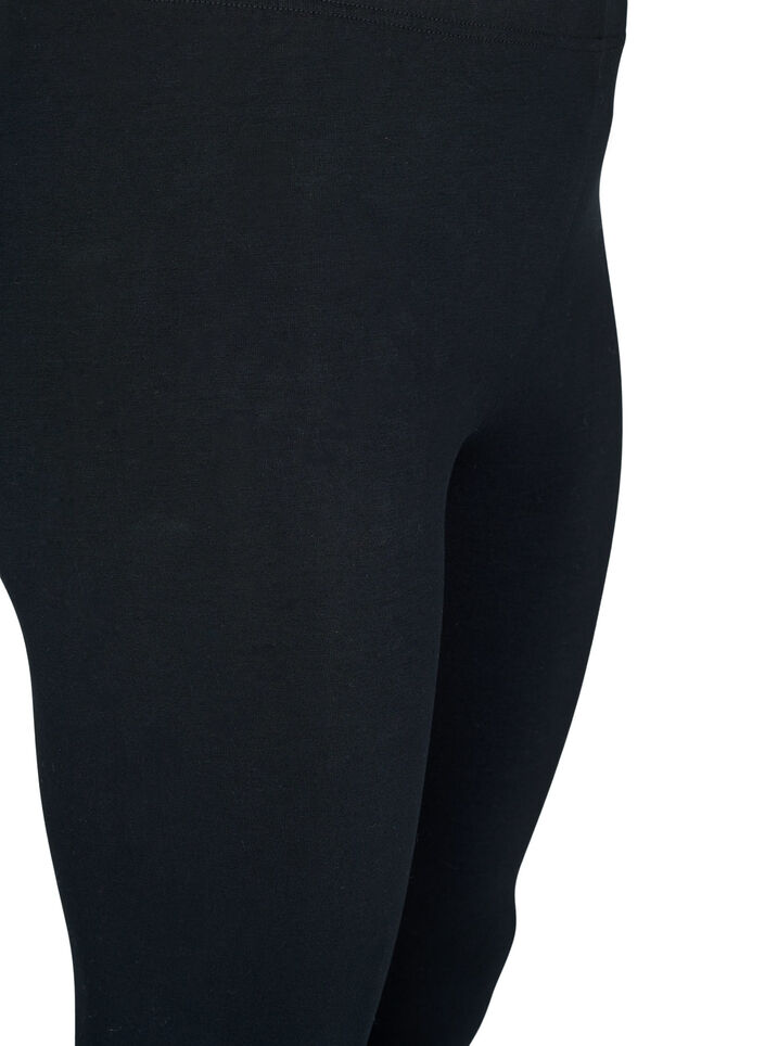 Perusleggingsit extrapitk&auml;ll&auml; lahkeella, Musta, Packshot image number 2