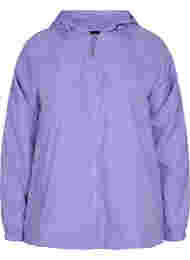 Lyhyt takki hupulla ja säädettävällä helmalla , Paisley Purple