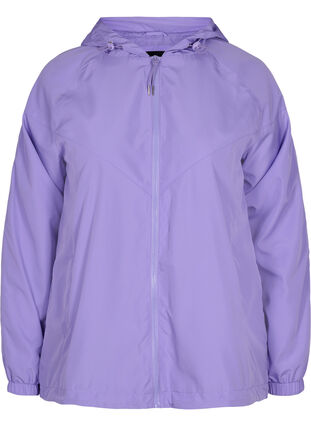 Lyhyt takki hupulla ja säädettävällä helmalla , Paisley Purple, Packshot image number 0