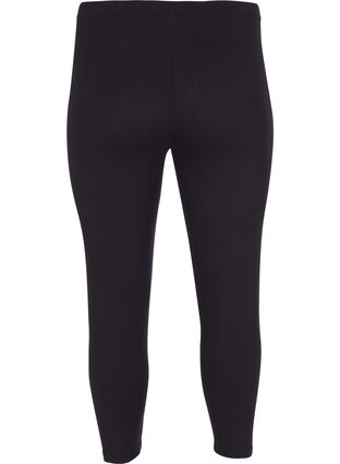 Basic leggingsit 3/4 pituudella, Black, Packshot image number 1