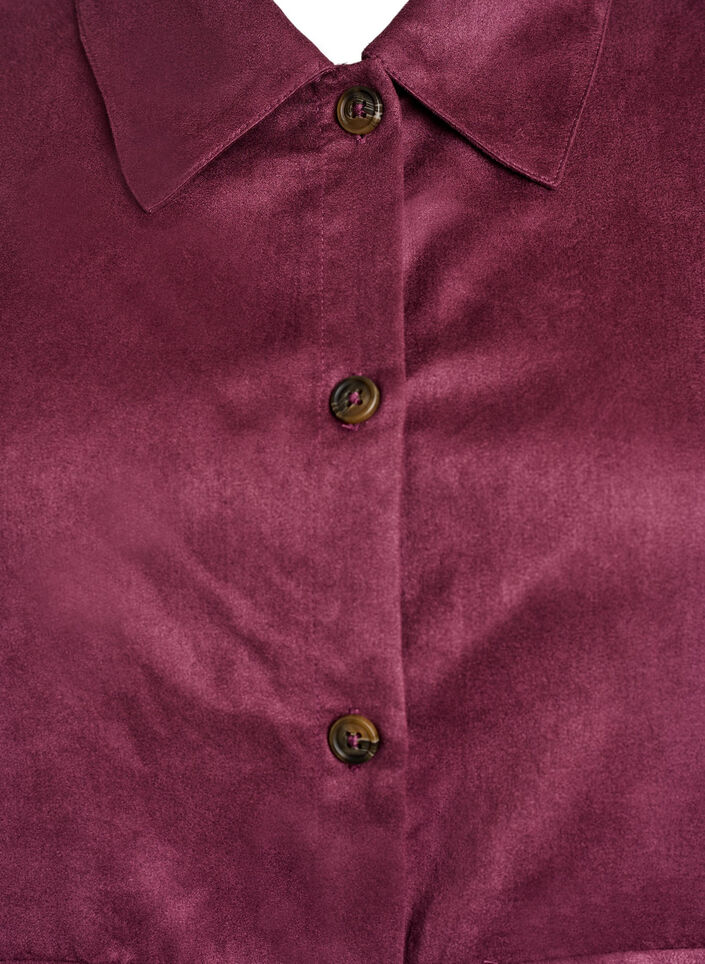 Lyhyt tekonahkatakki taskuilla, Punainen, Packshot image number 2