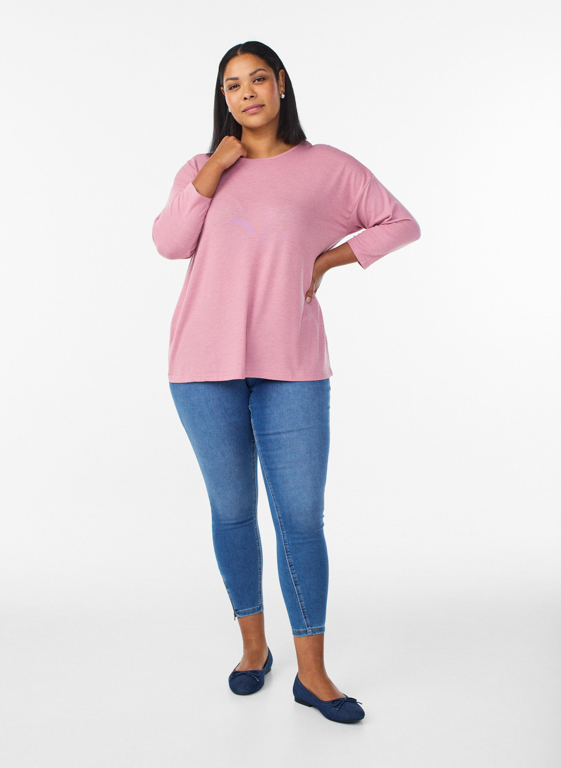 ZizziJerseypusero 3/4-hihoilla, Punainen, Model image number 1