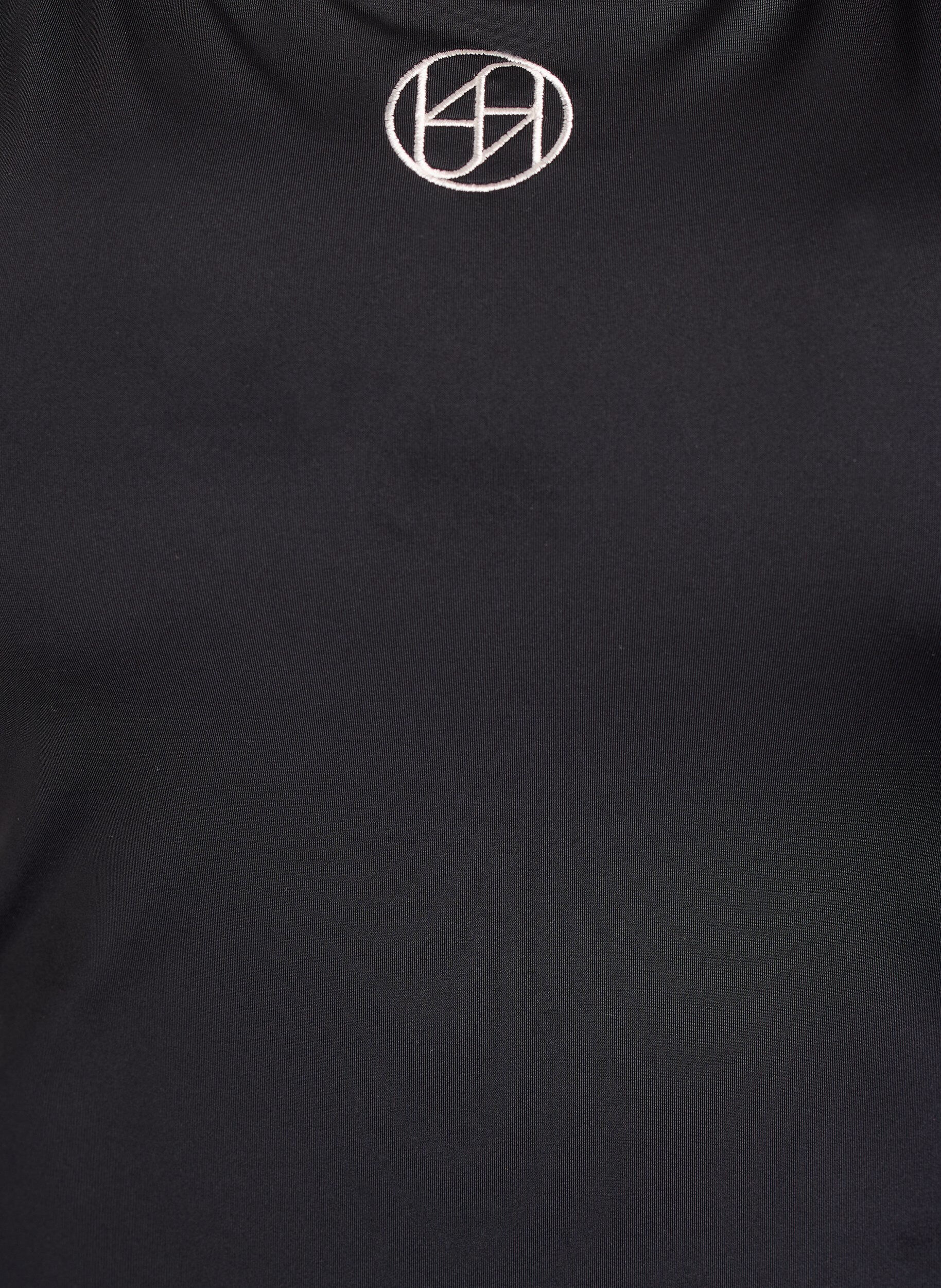 Zizzi Urheilu-uimapuku kontrastikaitaleilla ja ristiin menevill&auml; olkaimilla, Musta, Packshot image number 2