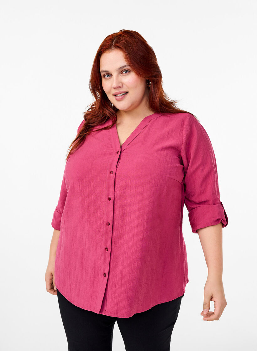 Paitapusero viskoosia, ¾-mittaiset hihat, Malaga, Model image number 0