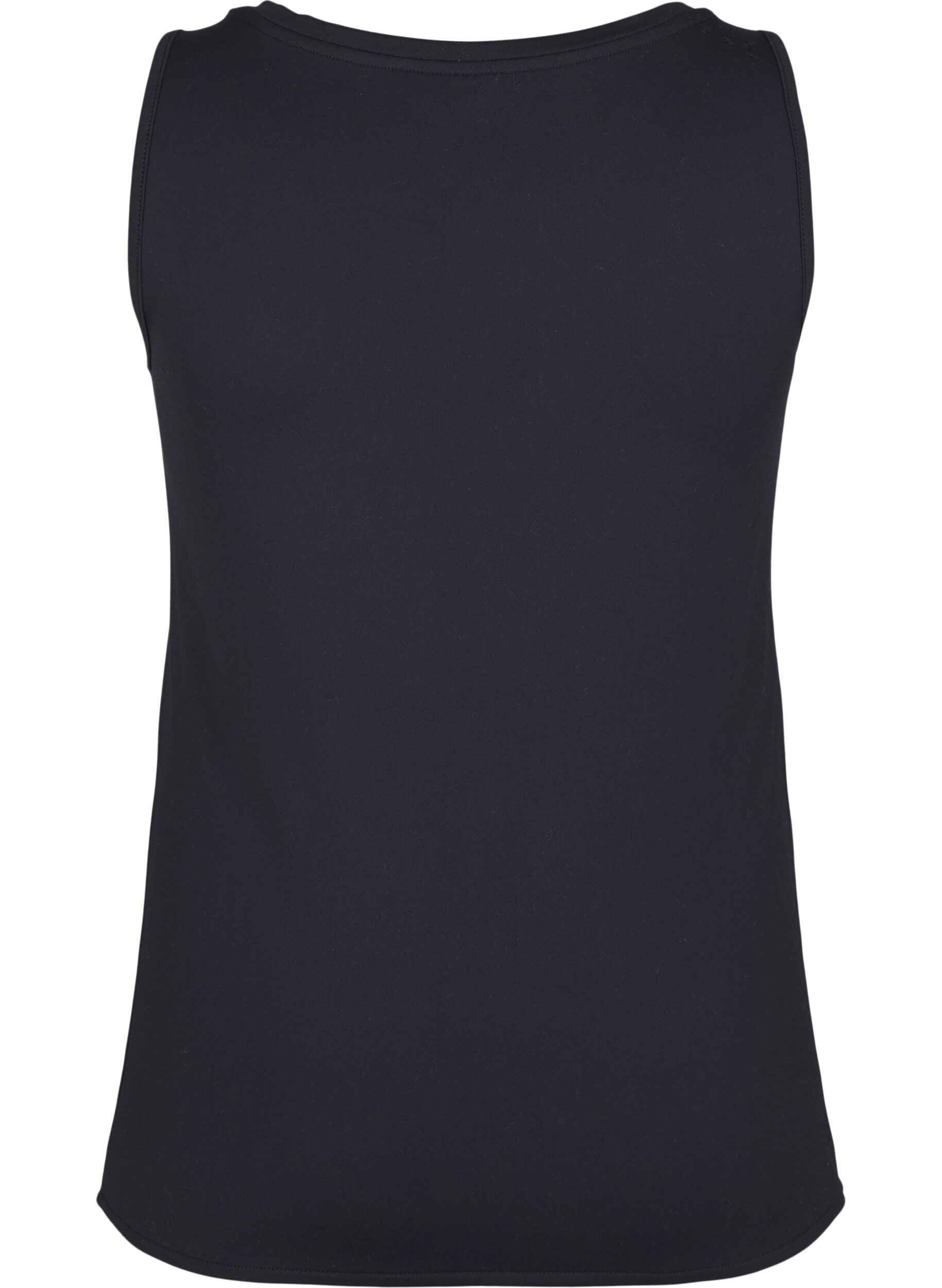 Zizzi Tiiviisti istuva treenitoppi, jossa on sis&auml;puolinen silikonireuna, Black, Packshot image number 1