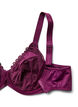 Täysin peittävät tukevat rintaliivit pitsiyksityiskohdilla, Violetti, Packshot image number 3