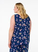 Printtitoppi v-p&auml;&auml;ntiell&auml;, Sininen, Model image number 2