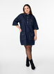 Denimekko suurilla taskuilla ja 3/4-hihoilla, Unwashed, Model image number 2