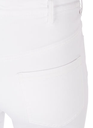 Super slim Amy-farkut korkealla vyötäröllä, White, Packshot image number 3
