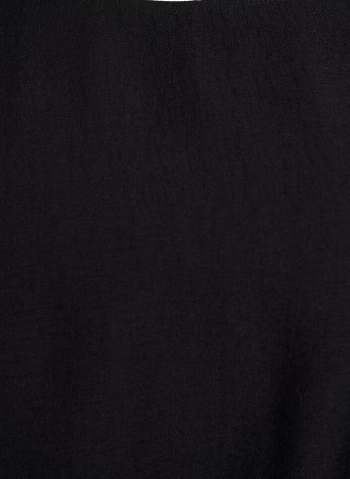 Lyhyt väljä vyöllä solmittava mekko, Musta, Packshot image number 2