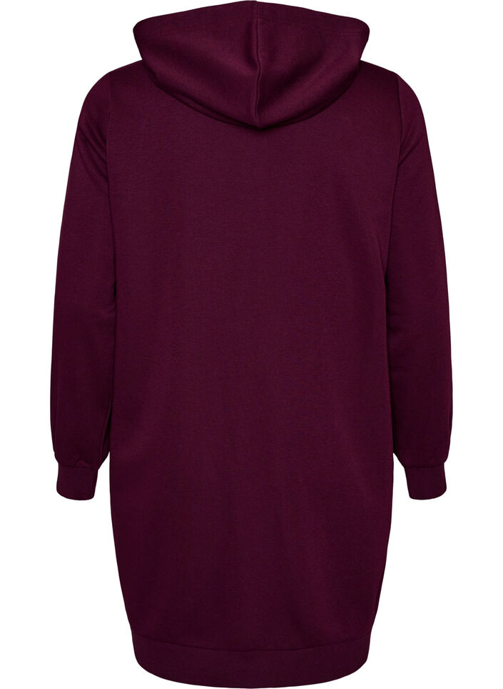 Pitk&auml; huppari vetoketjulla ja taskuilla, Violetti, Packshot image number 1