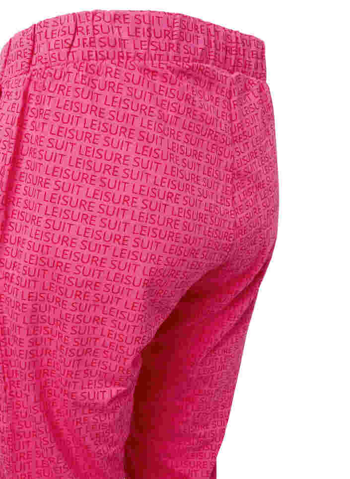 Collegehousut printillä ja taskuilla , Hot Pink AOP, Packshot image number 3