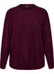 Neulepusero, jossa V-muotoinen ribikuvio ja halkiot, Punainen, Packshot image number 0