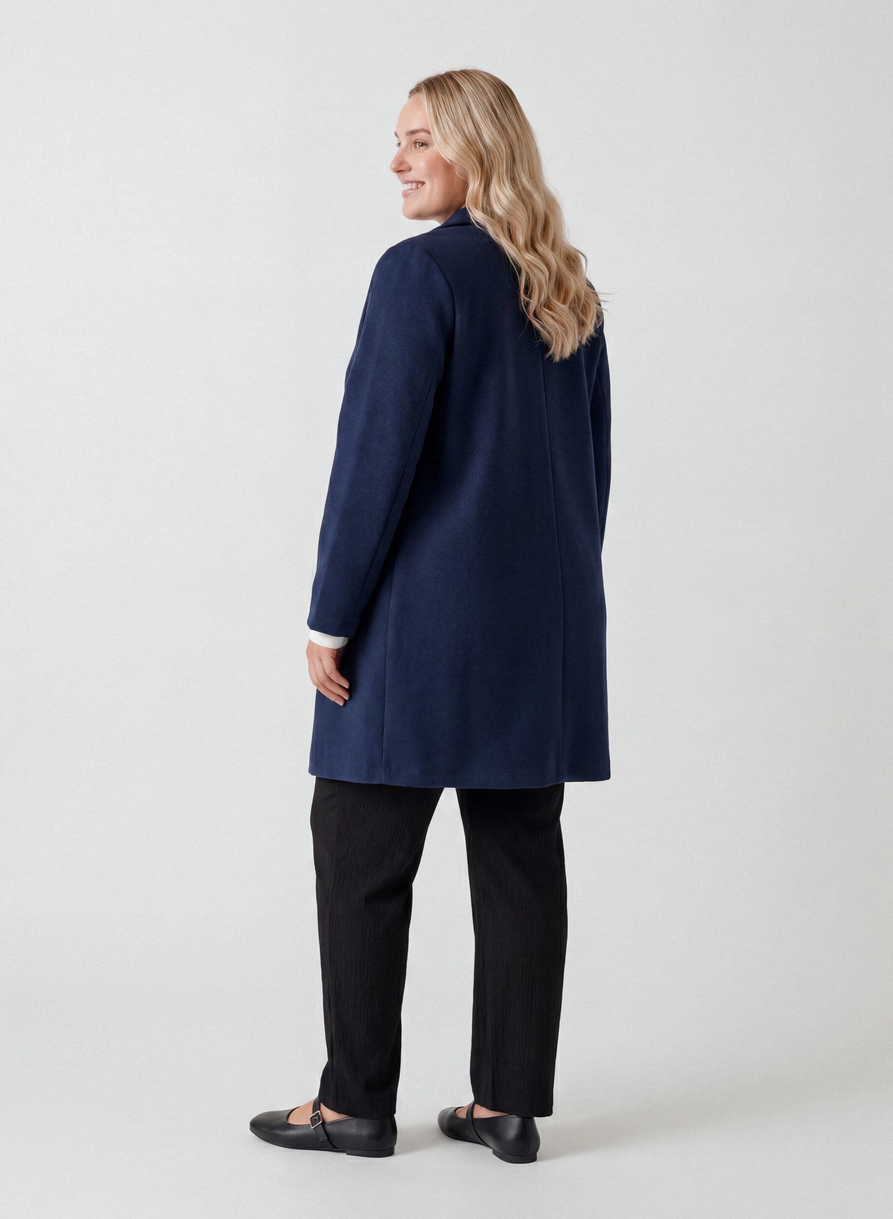 ZizziPitk&auml; takki taskuilla, Sininen, Model image number 2