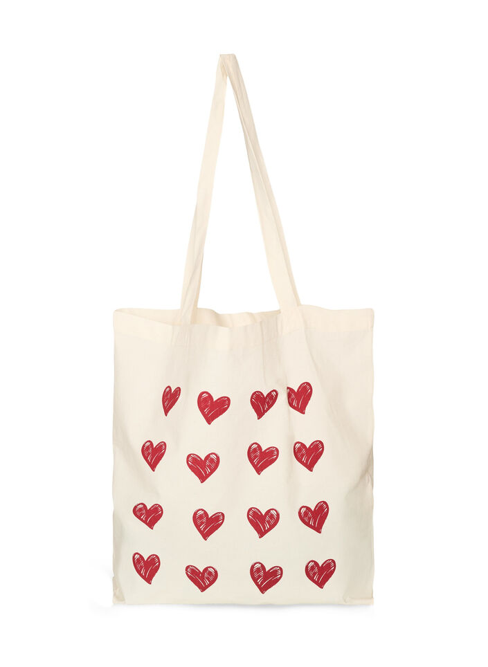 Tote-laukku printill&auml;, Punainen, Packshot image number 0
