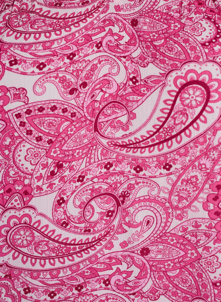 Kuvioitu viskoosipusero r&ouml;yhel&ouml;yksityiskohdilla, Vaaleanpunainen, Packshot image number 2