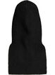 Vetoketjullinen ribattu balaclava, Musta, Packshot image number 1