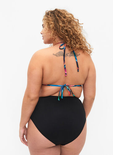 Korkeavyötäröinen bikinien alaosa, Black, Model image number 1
