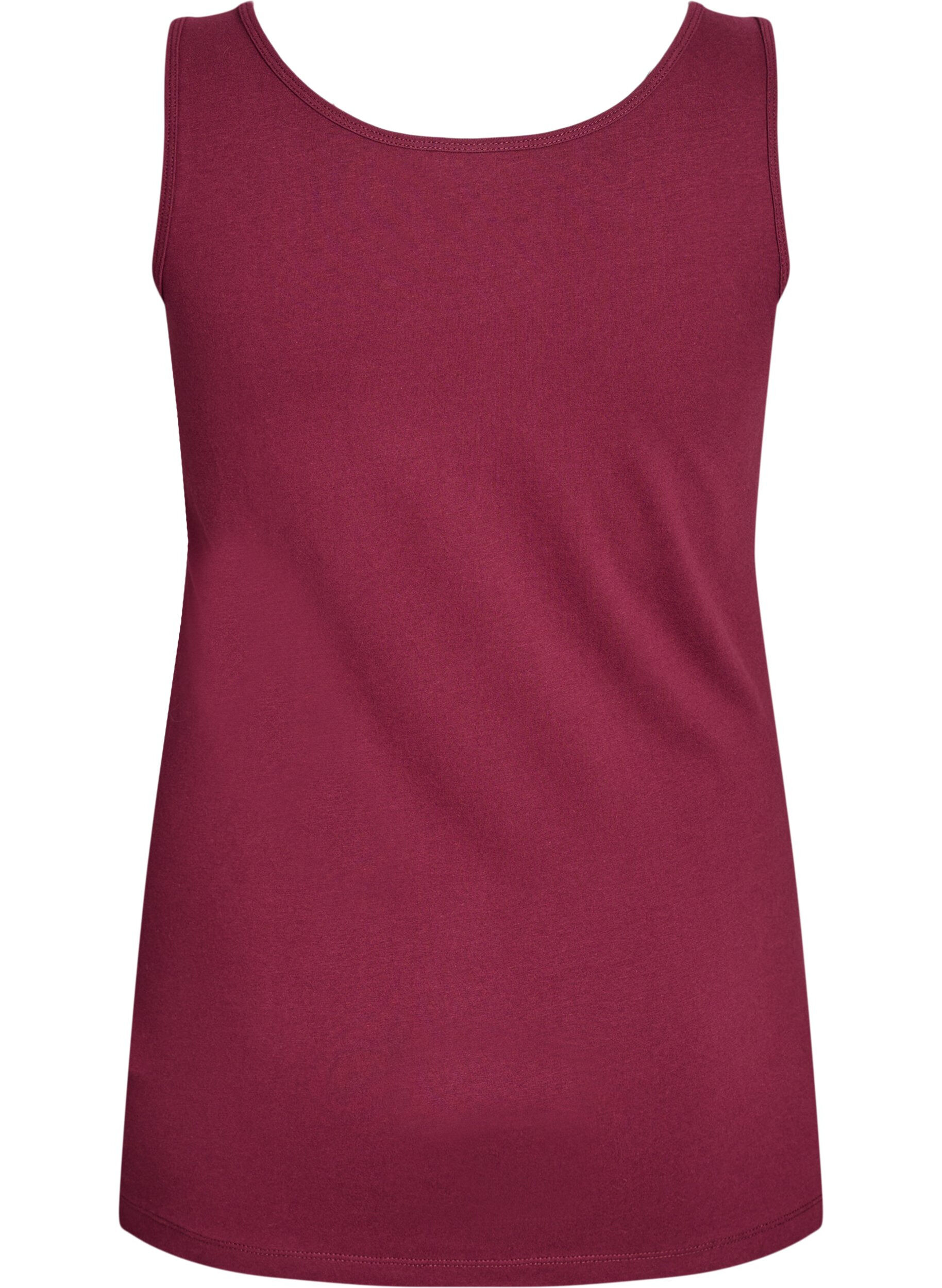 ZizziYksiv&auml;rinen perus paita puuvillasta, Tumma Bordeaux, Packshot image number 1