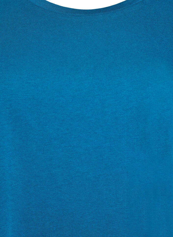 Lyhythihainen t-paita puuvillasekoitteesta, Sininen, Packshot image number 2