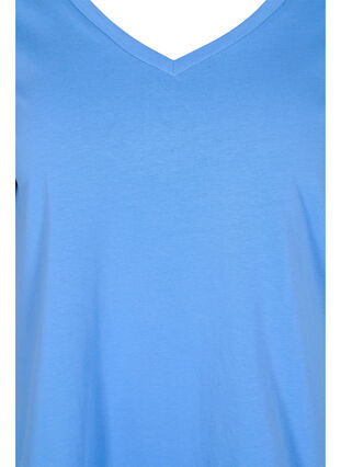 2 perus t-paitaa puuvillasta, Ultramarine/White, Packshot image number 2