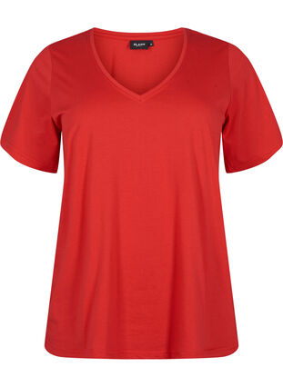 FLASH - T-paita v-pääntiellä, High Risk Red, Packshot image number 0