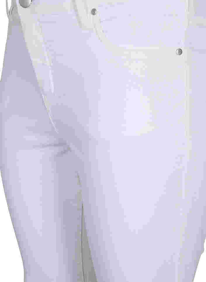 Korkeavyötäröiset super slim Amy farkut, White, Packshot image number 2