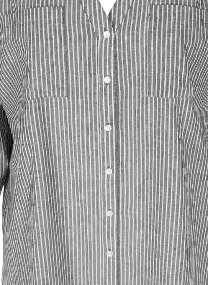 Raidallinen paita 100% puuvillasta, Black Stripe, Packshot image number 2