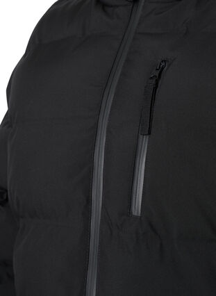 Toppatakki hupulla ja taskuilla, Black, Packshot image number 2