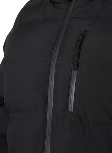 Toppatakki hupulla ja taskuilla, Black, Packshot image number 2