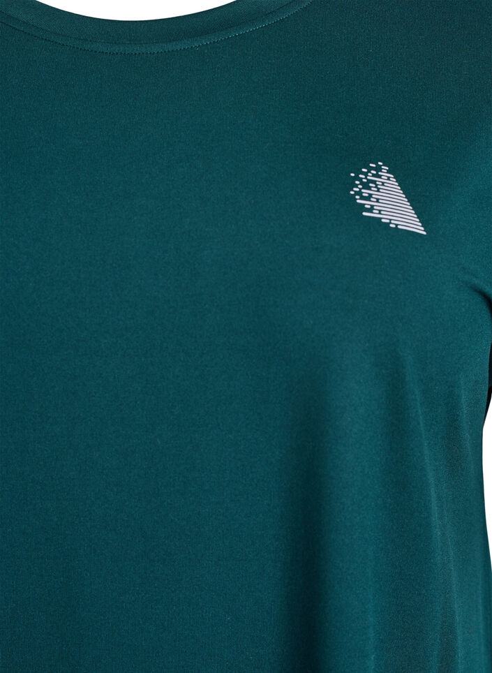 Yksivärinen treeni-T-paita, Vihreä, Packshot image number 2