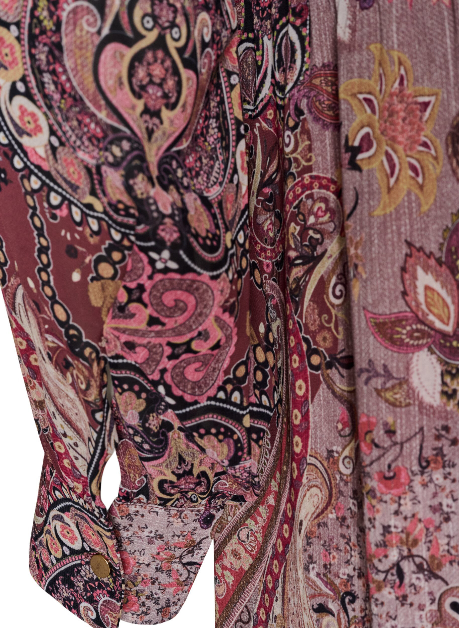 ZizziMidimekko paisleykuosilla ja joustavalla vy&ouml;t&auml;r&ouml;ll&auml;, Violetti, Packshot image number 3