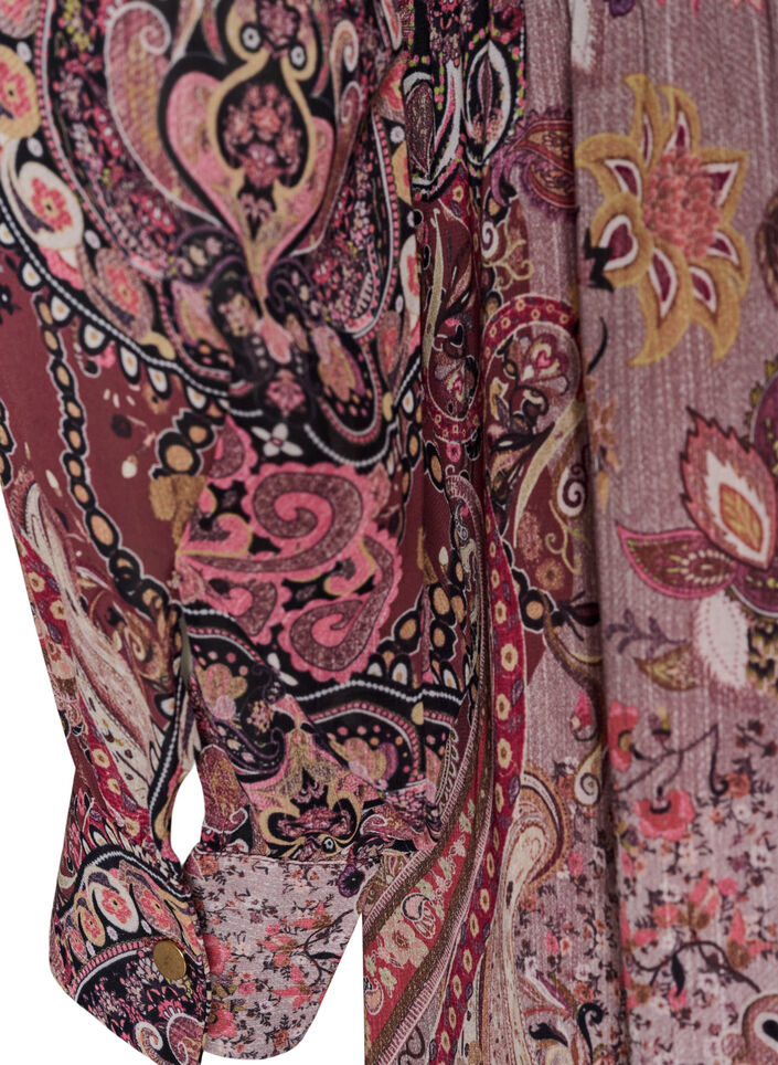 Midimekko paisleykuosilla ja joustavalla vy&ouml;t&auml;r&ouml;ll&auml;, Violetti, Packshot image number 3