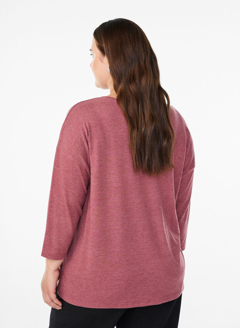 Jersey -pusero 3/4-hihoilla, Punainen, Model image number 2