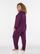 Pitk&auml;hihainen jerseypusero py&ouml;re&auml;ll&auml; p&auml;&auml;ntiell&auml;, Violetti, Model image number 2