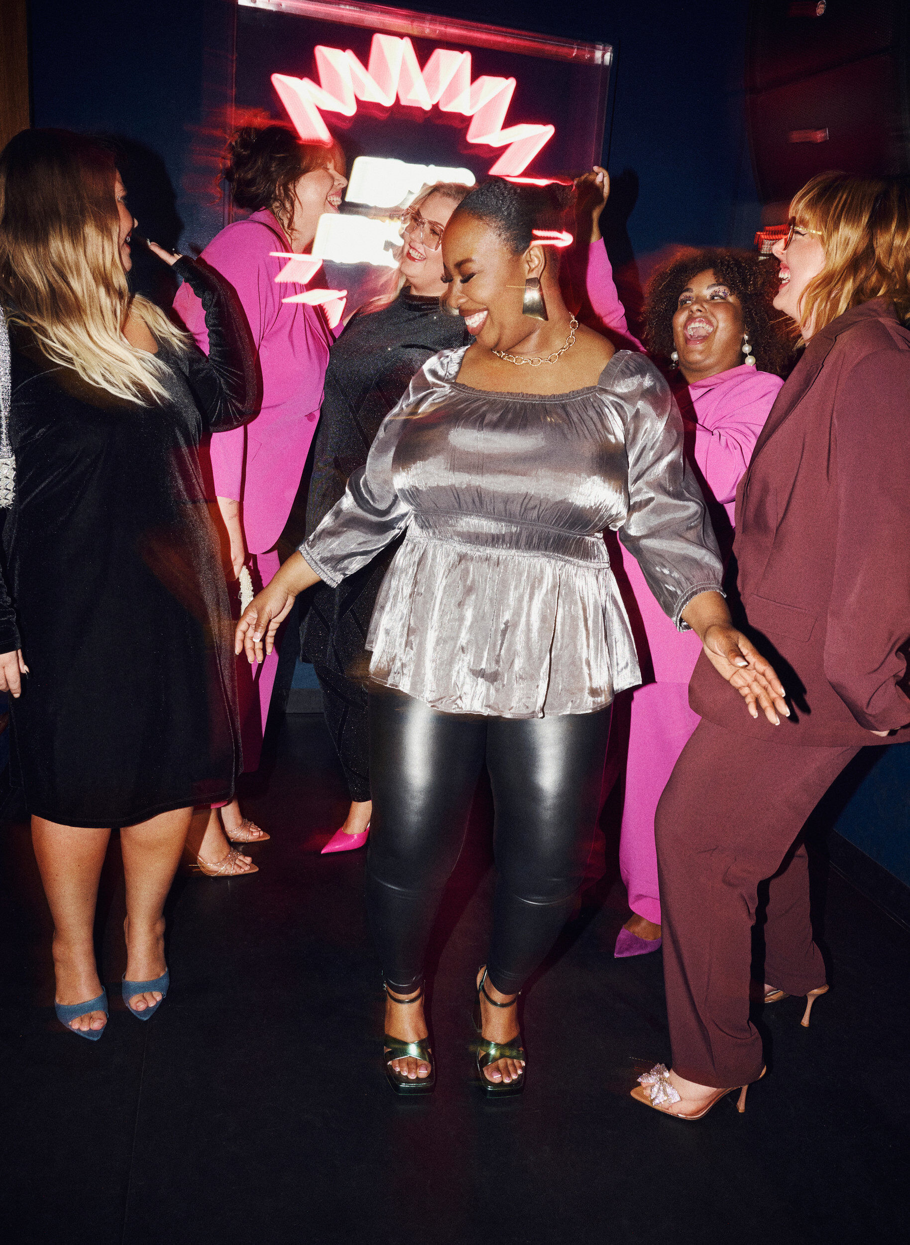 Zizzi P&auml;&auml;llystetyt leggingsit, joissa on harjattu sis&auml;puoli, Musta, Image image number 0