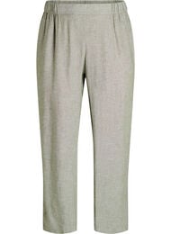 Rennot housut pellavasta ja viskoosista, Vihre&auml;