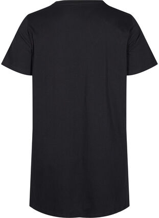 Pitkä puuvillainen t-paita lyhyillä hihoilla, Black Tiger w. Foil, Packshot image number 1