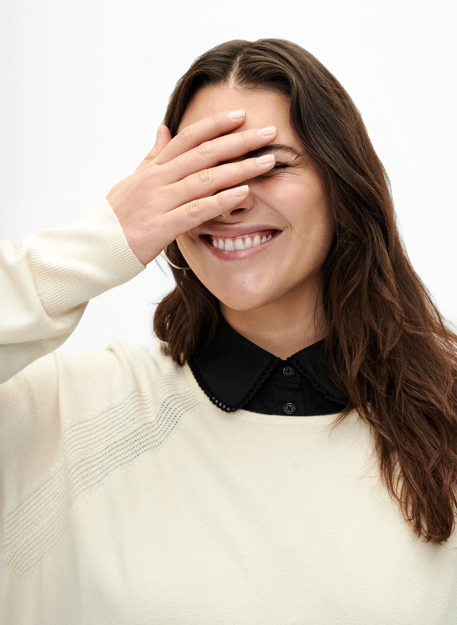 Zizzi Kaulus pitsinauhalla, Black, Model image number 1