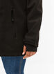 Lyhyt softshell-takki irroitettavalla hupulla, Musta, Model image number 3