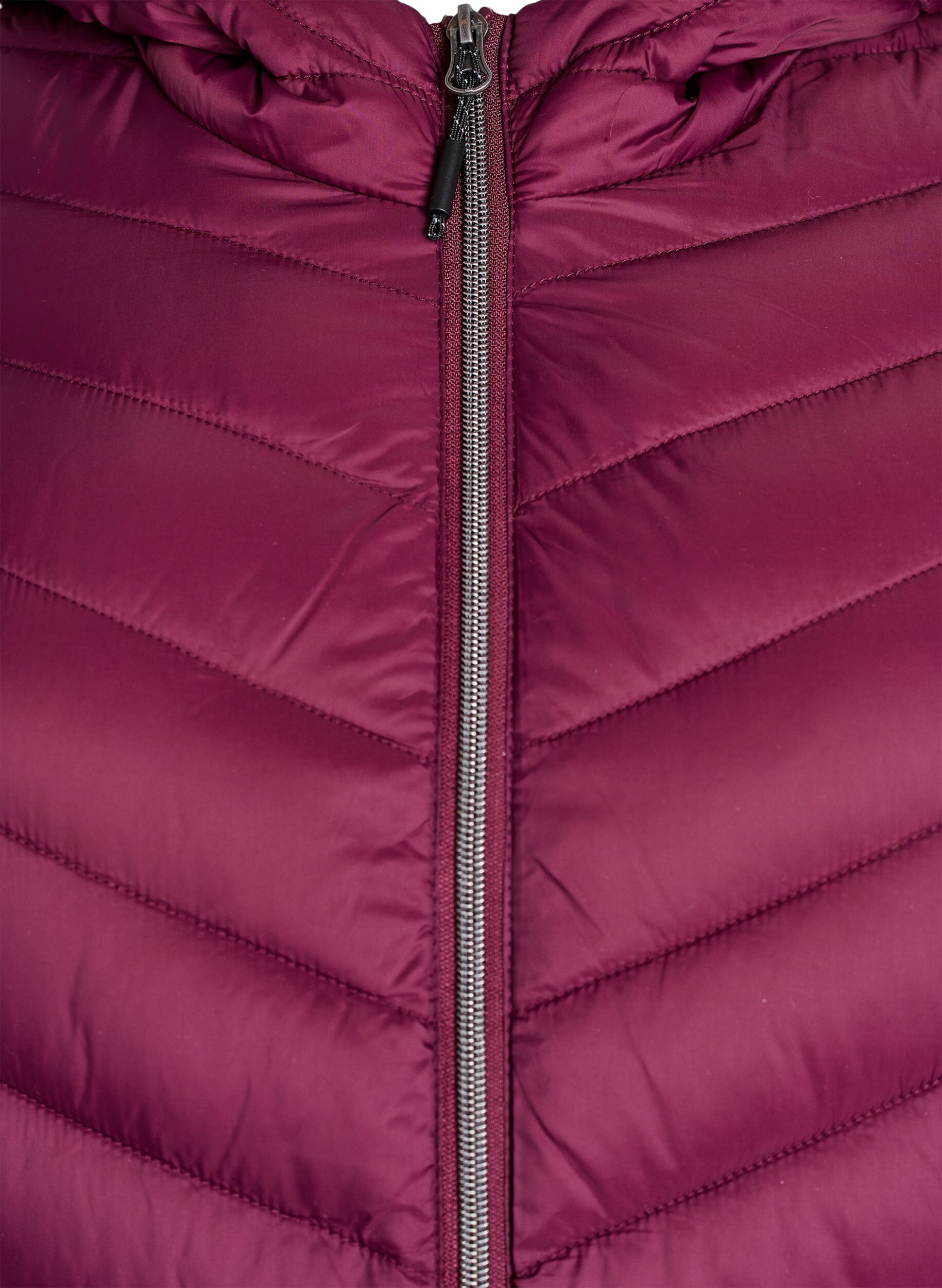 ZizziKevyt takki hupulla, Tumma Bordeaux, Packshot image number 2