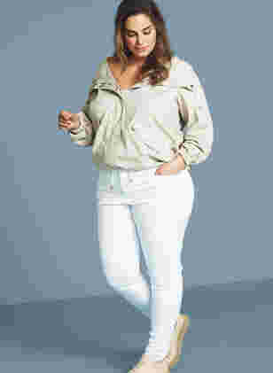 Korkeavyötäröiset super slim Amy farkut, Bright White, Model