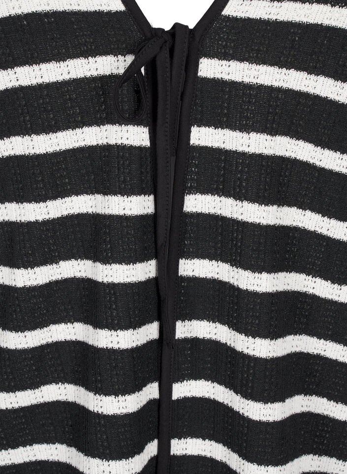 Neuletakki nauhoilla, Black White stripe, Packshot image number 2