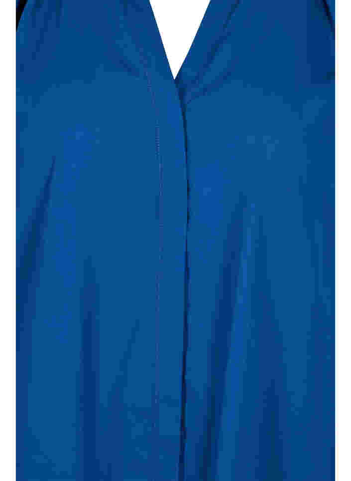 Pitkähihainen paita röyhelökauluksella, Estate Blue, Packshot image number 2