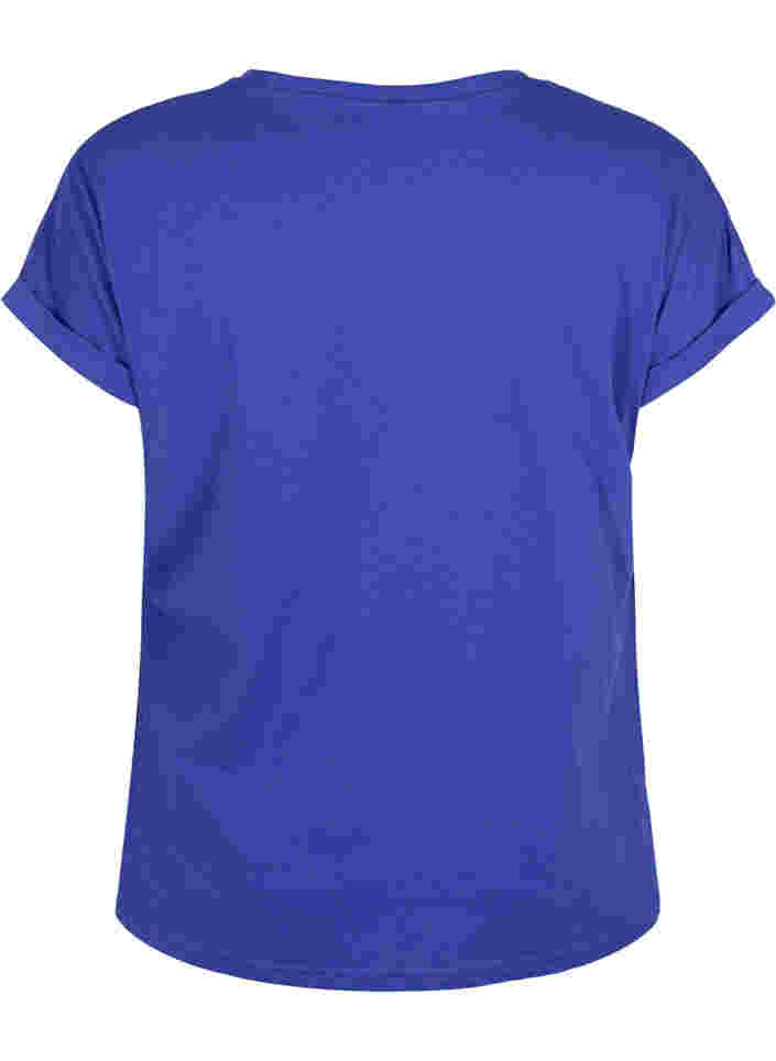 Lyhythihainen t-paita puuvillasekoitteesta, Royal Blue, Packshot image number 1