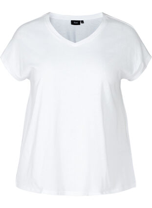 T-paita v-aukolla, Bright White, Packshot image number 0