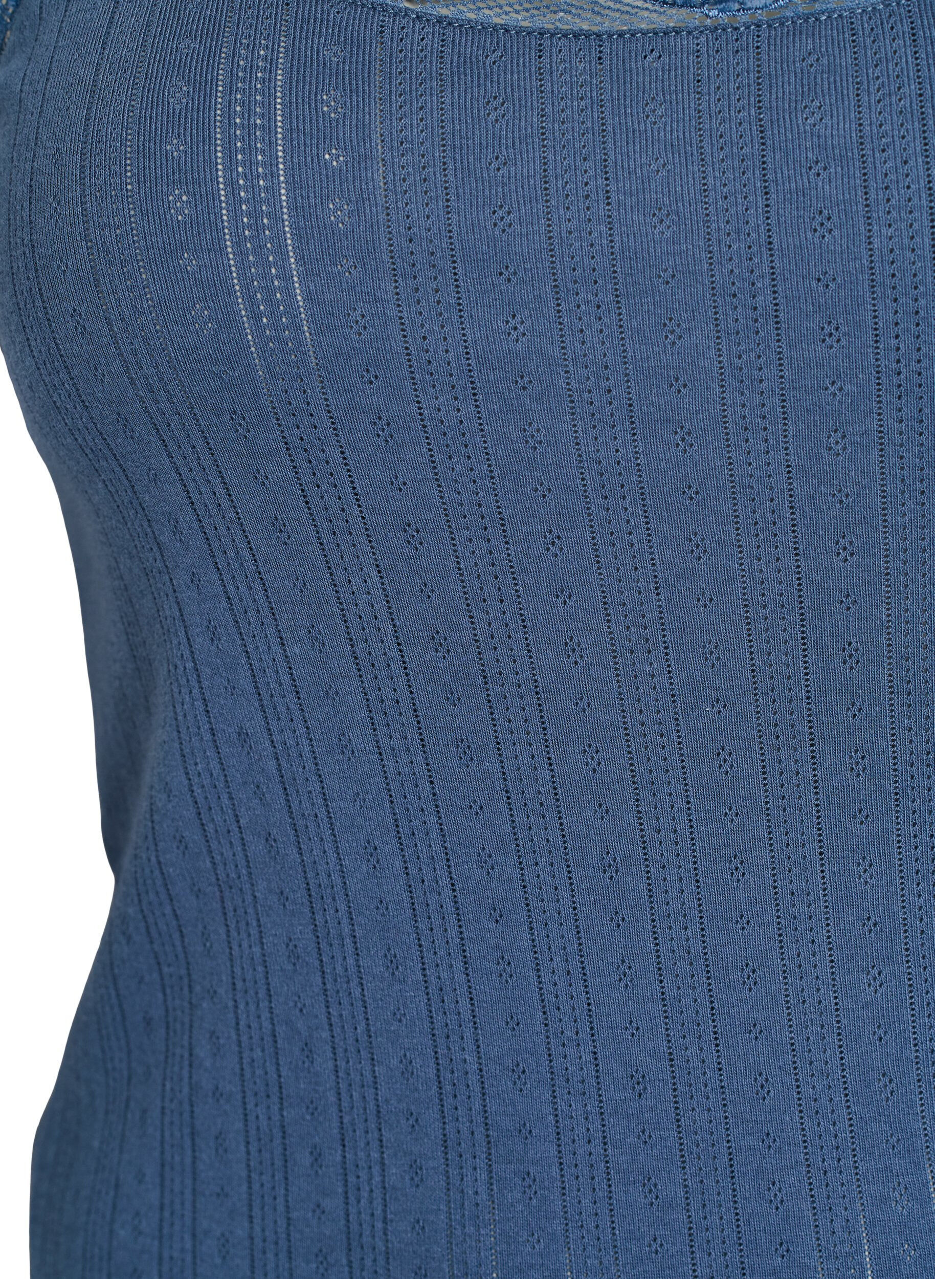 Zizzi Y&ouml;mekko ohuilla olkaimilla ja teksturoidulla kuviolla, Sininen, Packshot image number 2