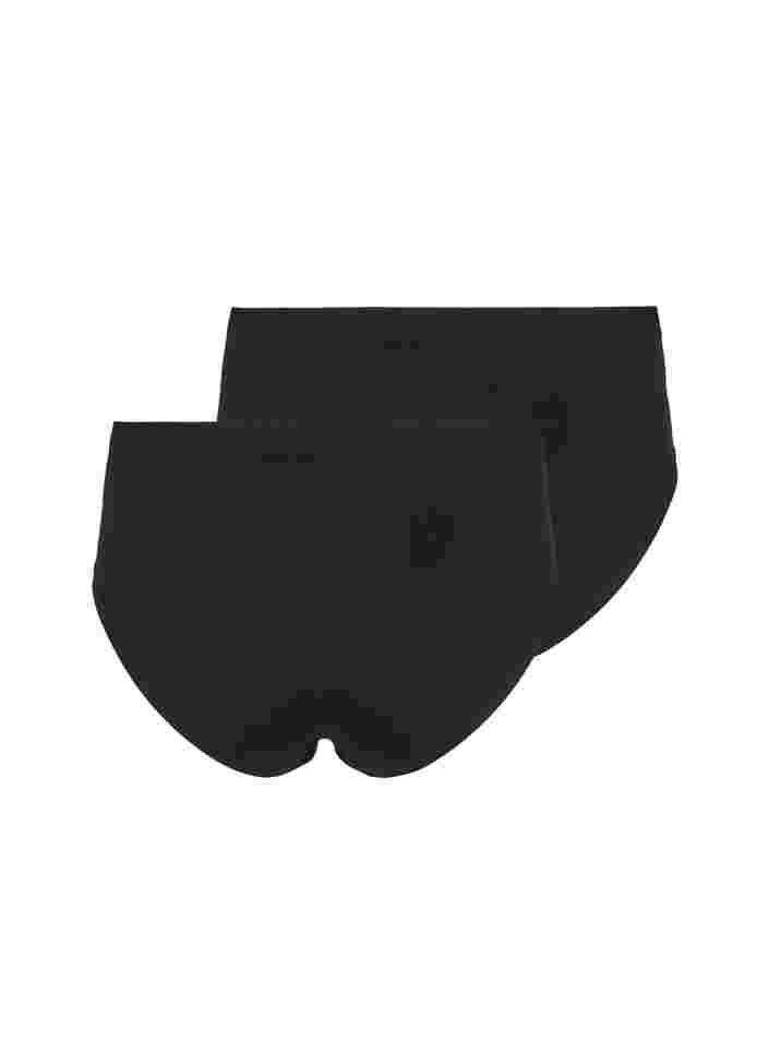 Hipsteralushousut 2-pack, normaali vyötärö, Black, Packshot image number 1