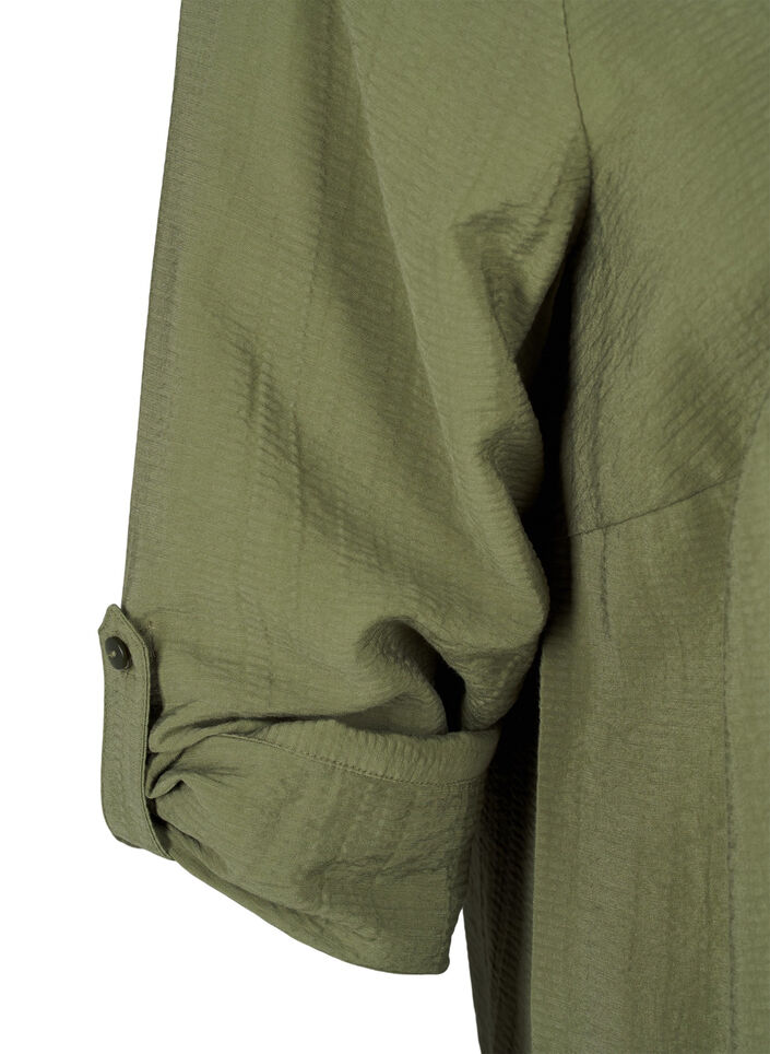 Paitapusero viskoosia, ¾-mittaiset hihat, Winter Moss, Packshot image number 3