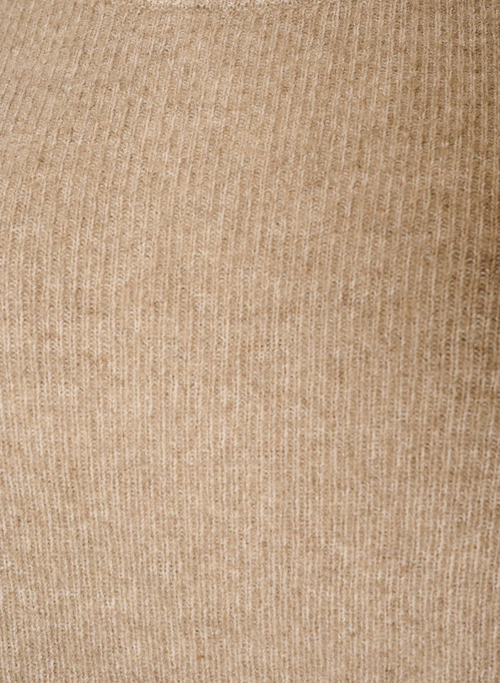 Melange-neulepusero py&ouml;re&auml;ll&auml; p&auml;&auml;ntiell&auml;, Beige, Packshot image number 2